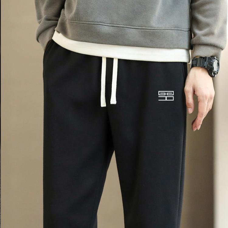 罗蒙 【加厚加绒可选】加绒长裤子男士休闲裤加绒卫裤男保暖休闲裤男