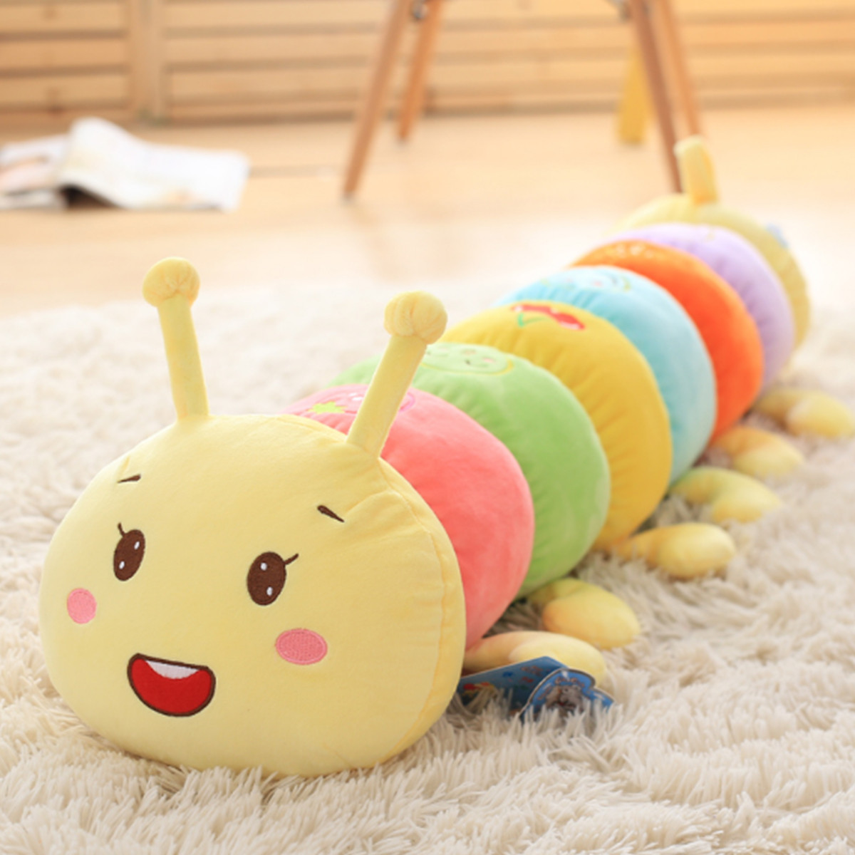 乐乐鱼毛绒玩具公仔心情毛毛虫70cm 圣诞节礼物20lc360_唯品会