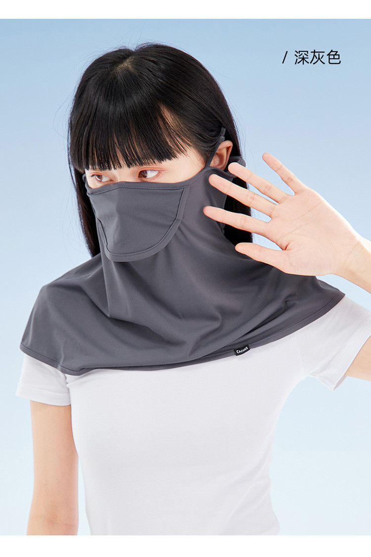 防晒口罩女夏季新款护颈骑车户外休闲轻薄款透气防紫外线遮阳面罩