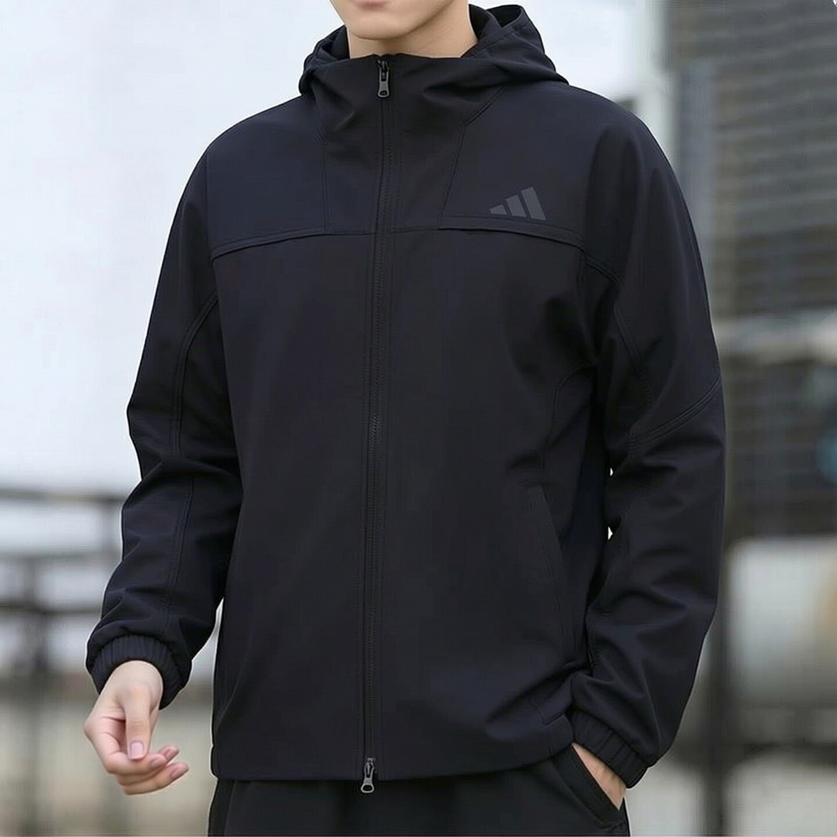 adidas 秋冬季保暖加绒休闲运动日常男子夹克外套