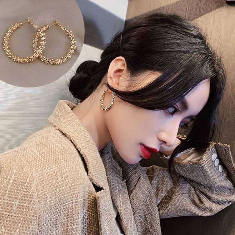 【女儿们的恋爱明星同款】大圆圈夸张耳环耳钉潮女韩国银针耳饰