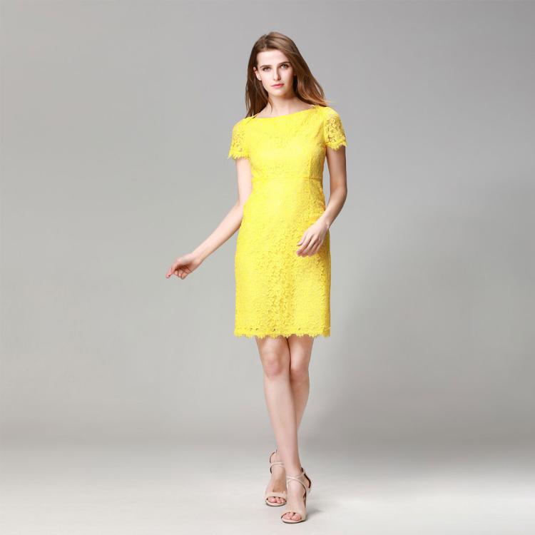 Diane Von Furstenberg Dvf 柠檬黄时尚针织女士连衣裙 In Yellow