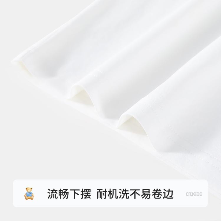 精典泰迪 【5A抑菌速干亲子T恤】夏季新款熊熊T恤男女童短袖运动T恤