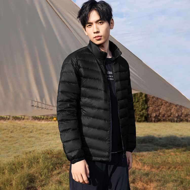 雪中飞 【云感户外】2025秋冬季新款轻薄羽绒服男短款立领运动外套男