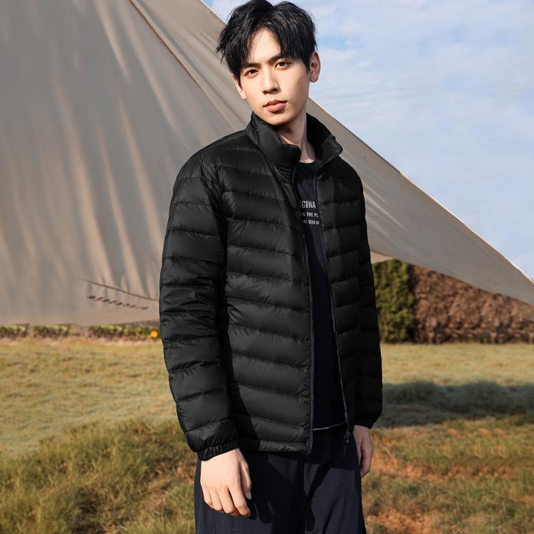 雪中飞 【云感户外】2025秋冬季新款轻薄羽绒服男短款立领运动外套男