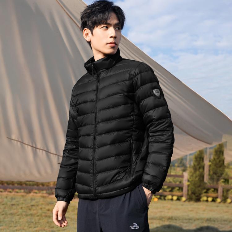 雪中飞 【云感户外】2025秋冬季新款轻薄羽绒服男短款立领运动外套男