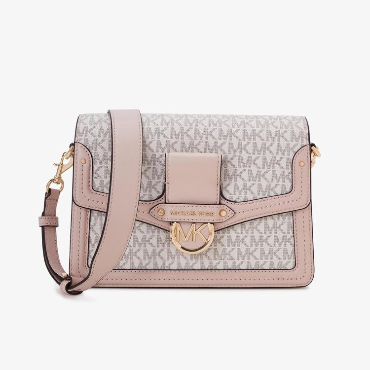 Michael Kors 【专柜同款】jessie 中号老花拼色单肩包mk女包时尚包包 In Pink