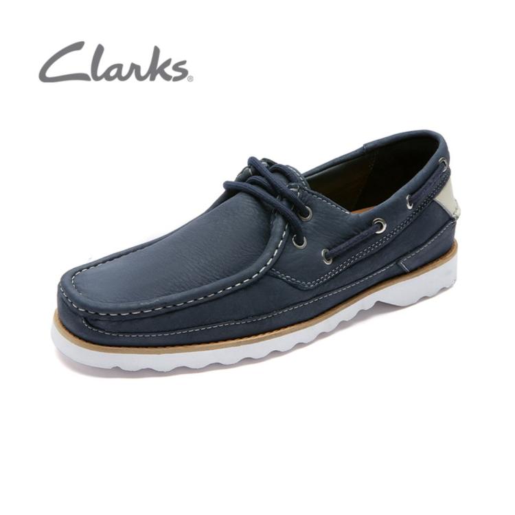 Clarks 其乐durleigh Sail男鞋舒适休闲男系带低帮男休闲鞋 In Blue