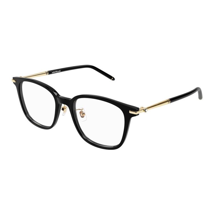 Montblanc 男士近视眼镜框超轻纯钛商务型时尚板材眼镜框mb0247ok In Black