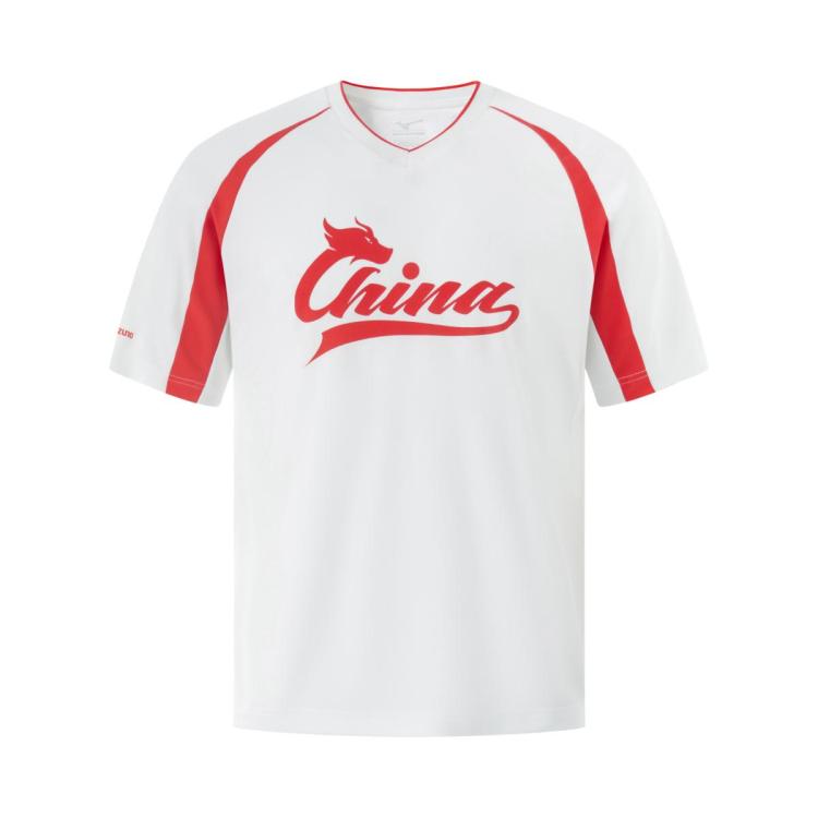MIZUNO MIZUNO 撞色拼接凉感短袖T恤球迷助威服运动T恤男女短t 6921158217302457093