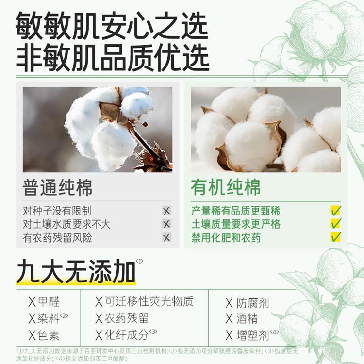 自由点 【有机纯棉】表层卫生巾姨妈巾超薄日用夜用入会拍3件-10！