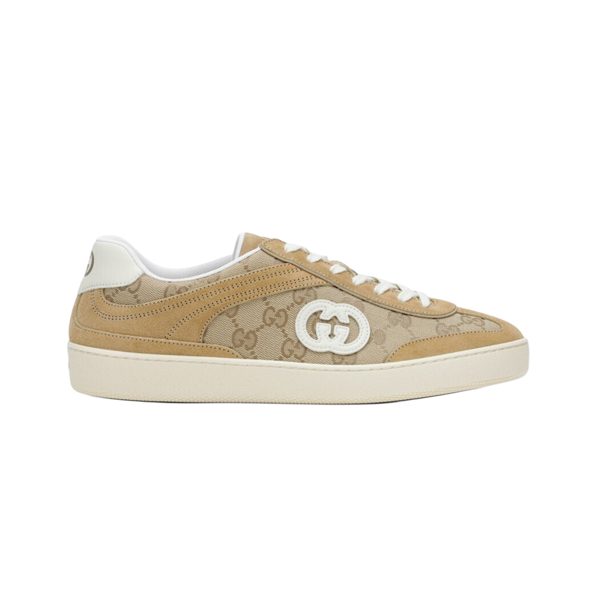 GUCCI 【双G老花复古系带】女士拼接休闲运动鞋
