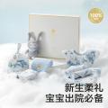 Babycare 【新生儿礼盒】新疆棉婴儿包被初生防惊跳襁褓恒温小被子多件套 图片 1
