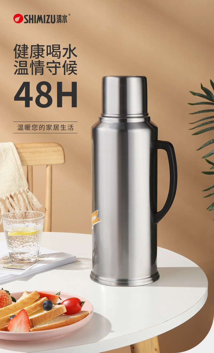 大容量热水瓶家用暖瓶便携学生宿舍开水瓶玻璃内胆保温壶