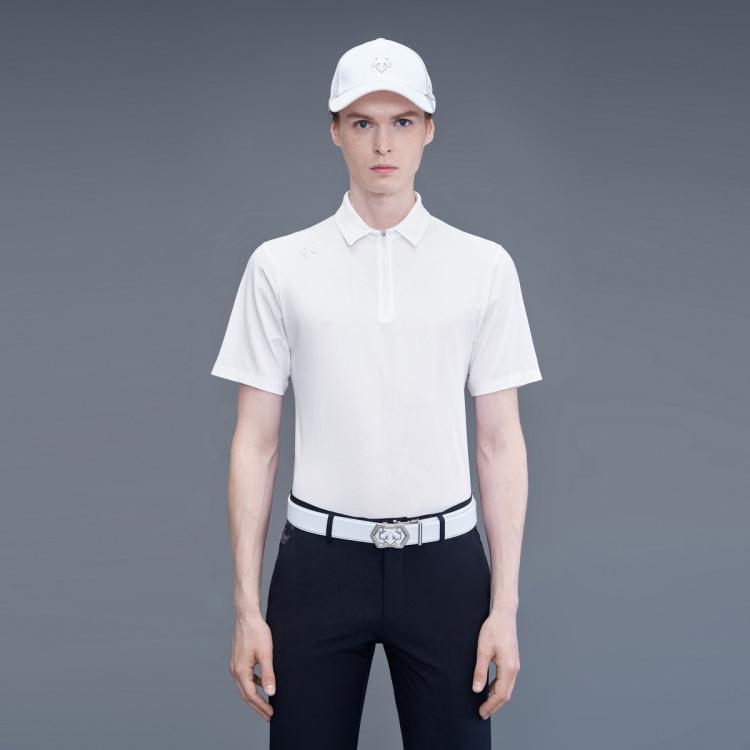 Descente Golf 迪桑特高尔夫 男子短袖polo衫 In White