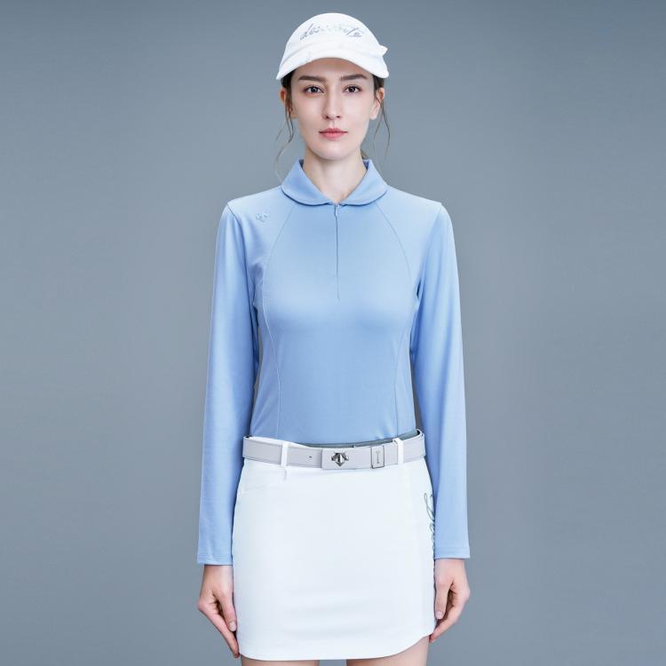 Descente 迪桑特高尔夫 Golf系列 女子长袖polo衫 In Blue