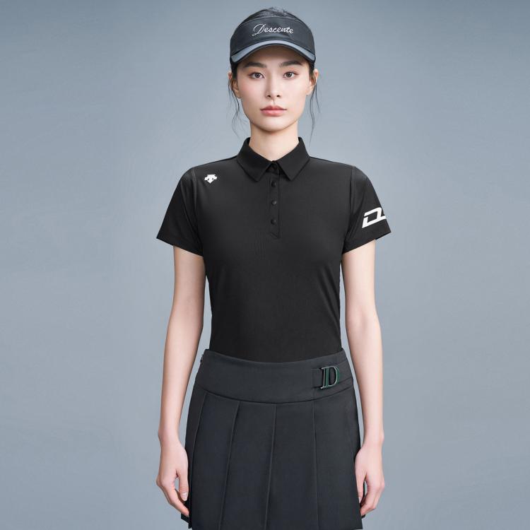 Descente 迪桑特高尔夫 Pro系列 女子短袖t恤 In Black