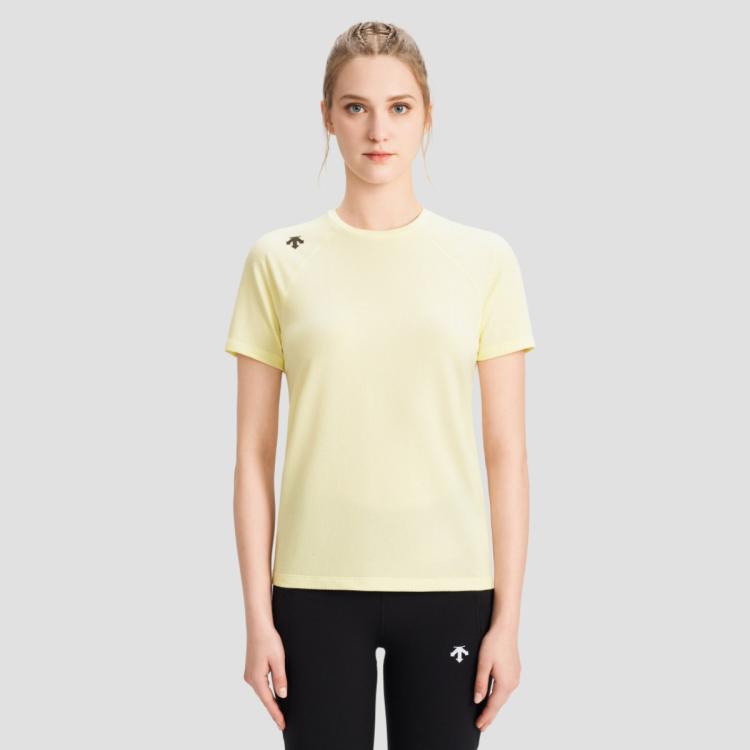 Descente 迪桑特women's Running系列女士短袖针织衫春季新品 In Neutral