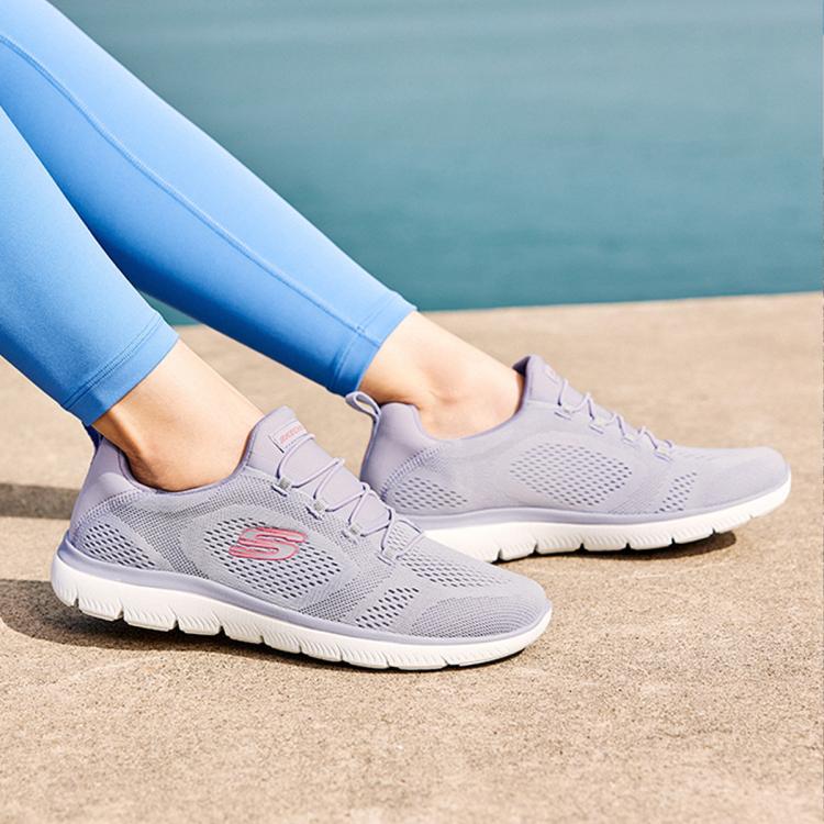 斯凯奇 【轻质缓震 柔软】女鞋运动休闲鞋一脚蹬健步鞋轻跑鞋春夏