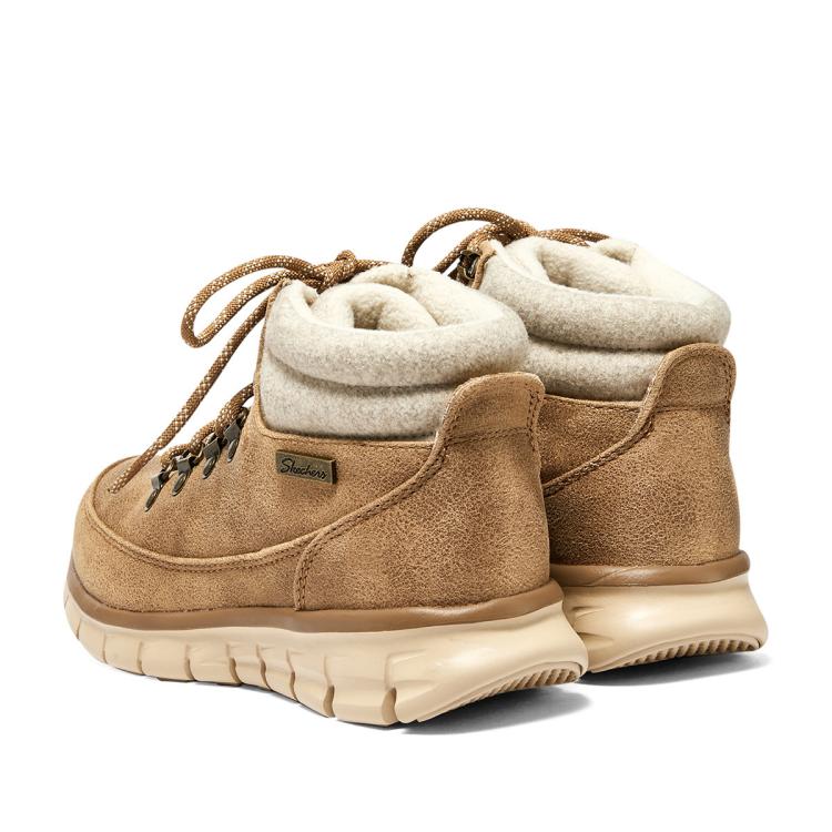 斯凯奇 【密绒毛保暖】女鞋高帮鞋加绒保暖休闲靴女靴轻质休闲工装靴冬
