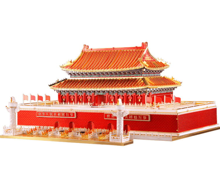 成人减压玩具天安门金属拼装模型3d立体金属拼图diy手工摆件