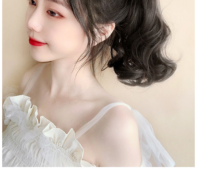 马尾假发女卷发绑带大波浪仿真发发丝低马尾双马尾