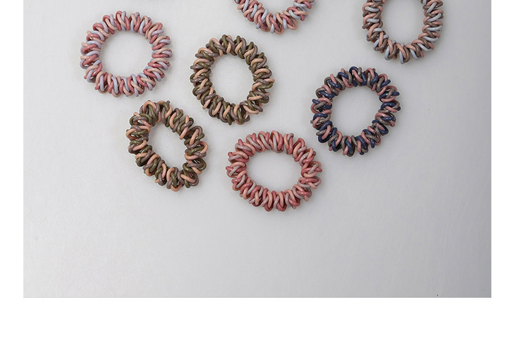 三色电话线发圈女电线圈无痕头绳弹力扎头发小号发绳橡皮筋头饰