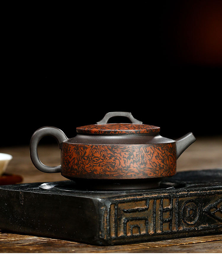 《周盘》正宗宜兴黑胶泥手工紫砂壶功夫茶具养生壶泡茶壶送长辈