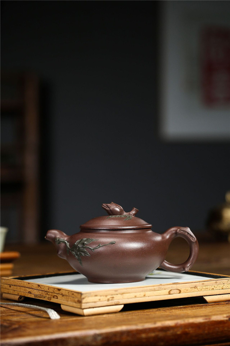 《寿桃》国工蒋静明手工紫砂壶宜兴原矿紫泥茶壶家用功夫茶具收藏