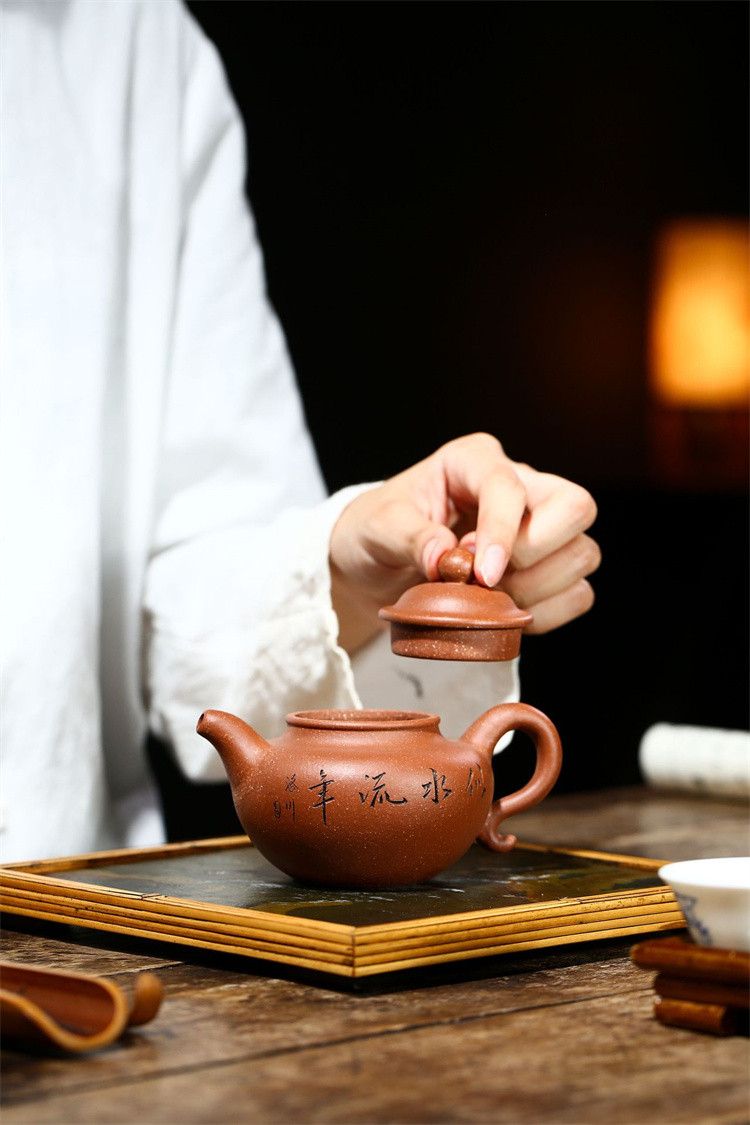 《莲子壶》名家姜礼明手工紫砂壶宜兴原矿降坡泥茶壶家用功夫茶具
