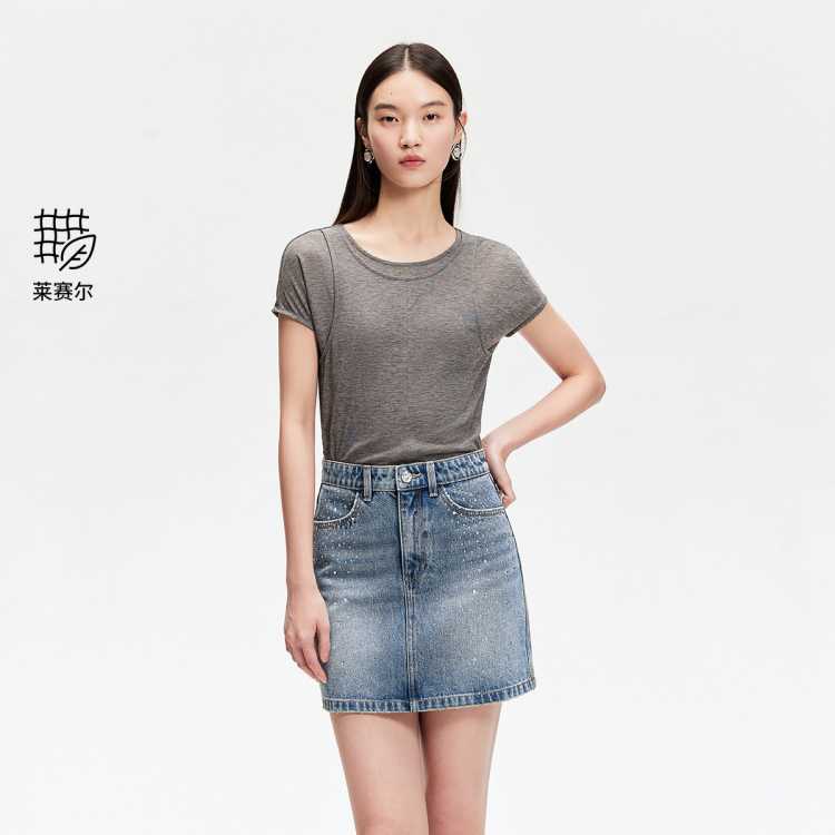 VERO MODA ����A��ţ�ж�ȹ �������� ˮϴ���� 25�＾�� 132Ԫ����V��Ա�����׵����۸���ͣ�