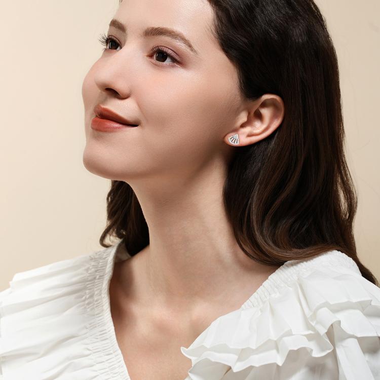 apm MONACO Baby小扇子925银高级感耳钉甄选好礼AE13413OX