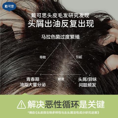 戴·可·思 【青少年专研去屑】平衡去屑洗发水控油蓬松男女孩学生专用洗发露 图片 5