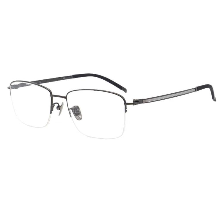 Seiko 【新款】男款半框钛材日本进口商务眼镜架可配度数t7451 In Black