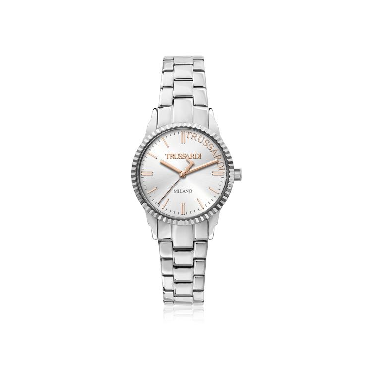 trussardi 女表简约三针商务腕表时尚休闲石英女表 in metallic