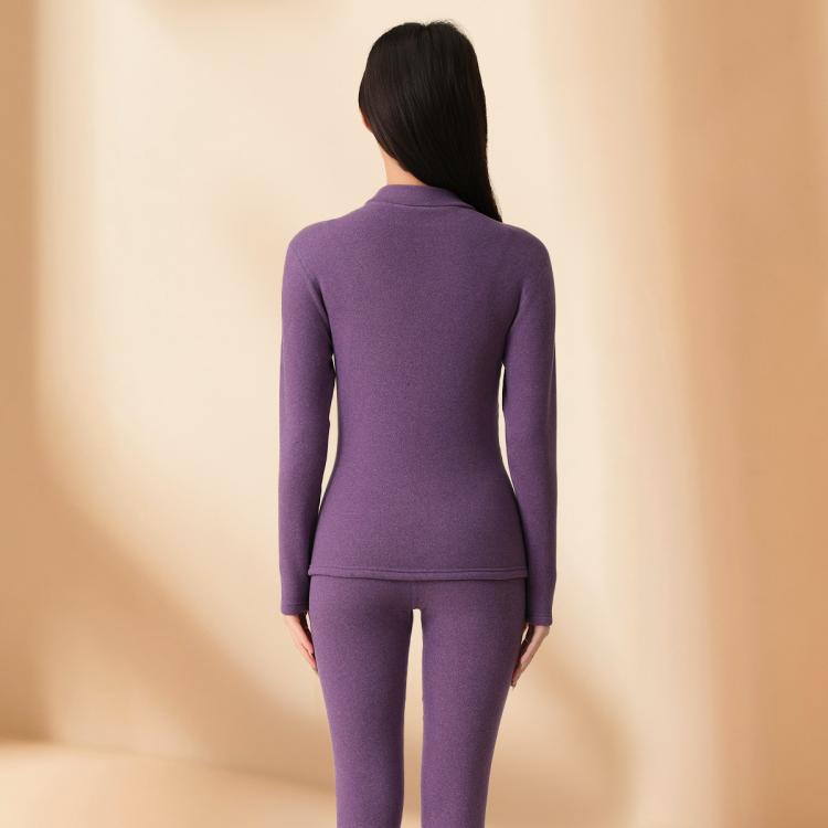 芬腾 【400g/㎡加绒加厚牛奶绒】本命年女士保暖打底秋衣裤套装女