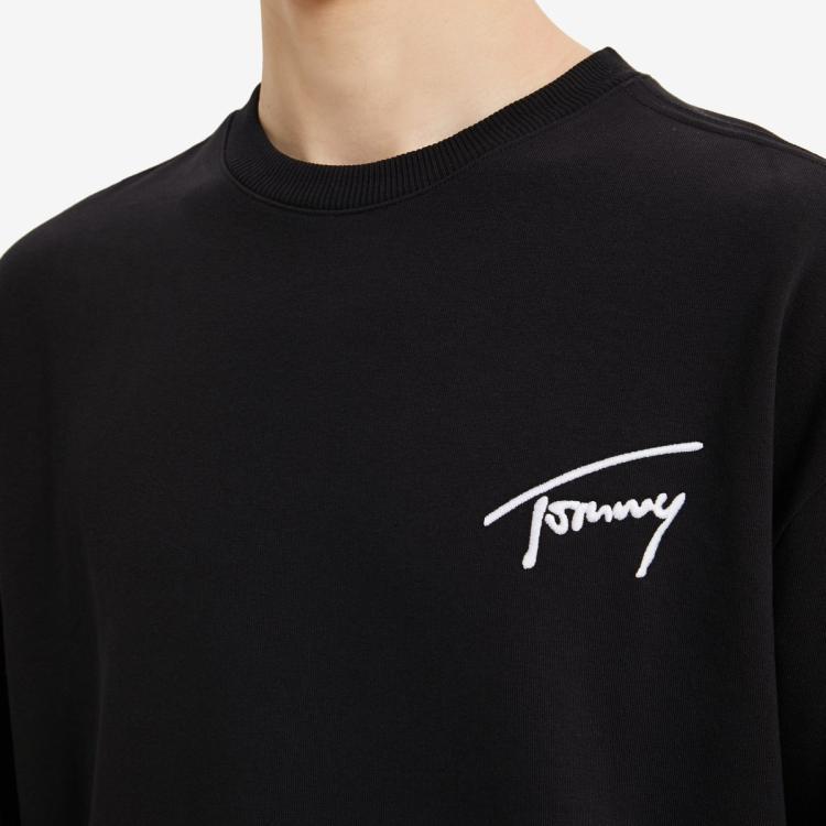 Tommy Jeans 男女同款休闲简约签字体刺绣宽松圆领套头卫衣15206