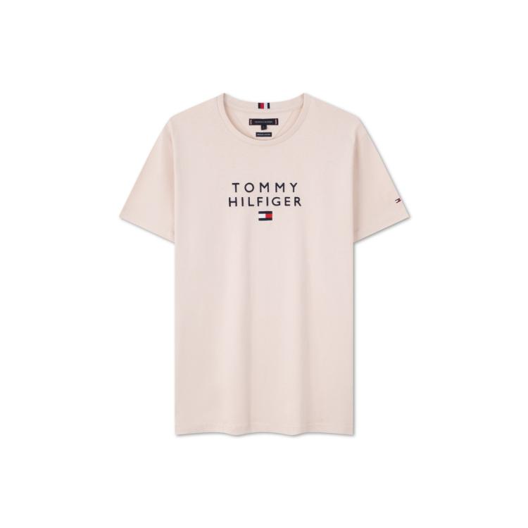 Tommy Hilfiger 春季男纯棉通勤刺绣合身版打底短袖t恤02801 In Pink