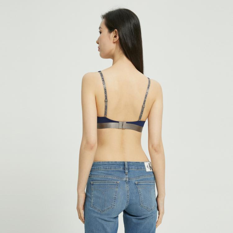 Calvin Klein 【圣诞礼物炫光引力带】CK内衣女士U型光泽围边轻运动背心式文胸