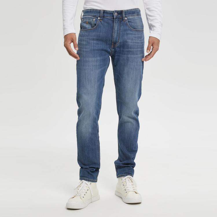 Calvin Klein Ck Jeans春秋男士时髦楔形版简约贴片洗水锥形牛仔裤j320679 In White