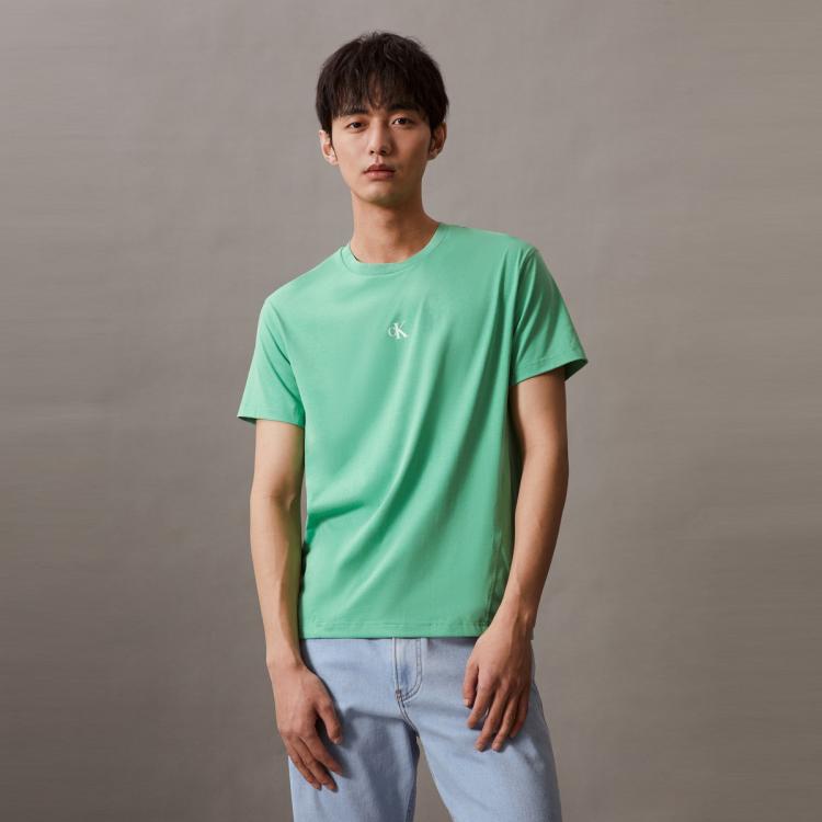 Calvin Klein 【凉感】【不晒系列】ck Jeans23夏季男士防晒运动短袖t恤j324455 In Green