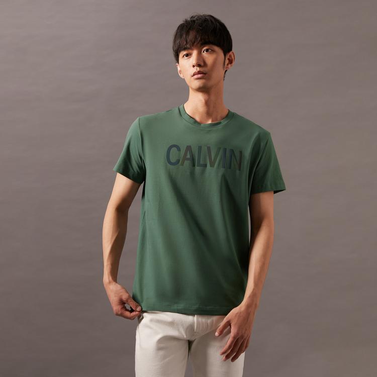 Calvin Klein Ckjeans春夏男女情侣中性摩登霓虹印花舒适透气短袖t恤j318289 In Green