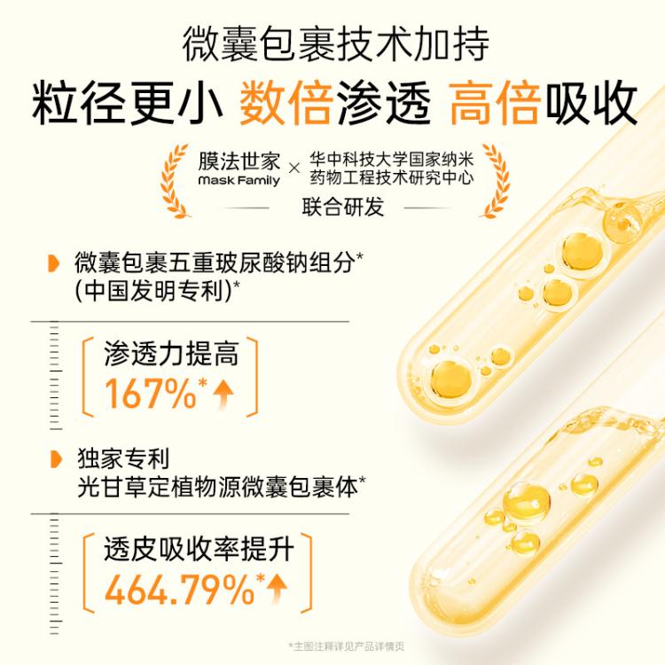 膜法世家 【补水熬夜保湿40片】水光黑面膜透光烟酰胺提亮肤色改善暗沉