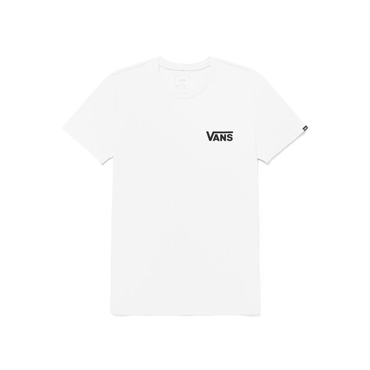 Vans 官方【品牌直供】 男女短袖t恤清新纯白个性条纹经典logo出游好物 In White