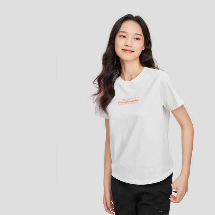 Skechers 【吸湿速干】24年短袖t恤衫女速干凉感运动t恤女式t恤夏季 In White