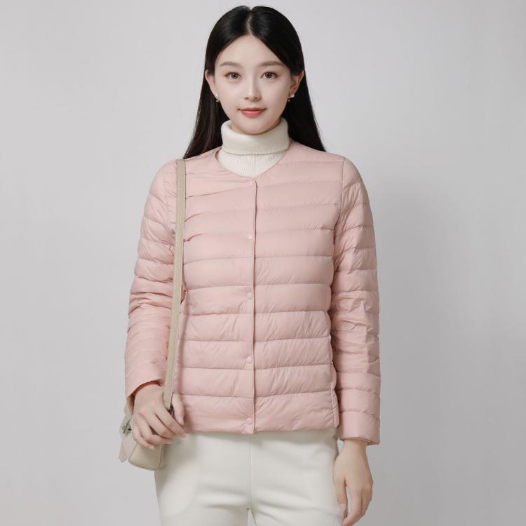 雪中飞 【90%鸭绒】圆领轻薄短款秋冬百搭外套女内穿外搭女式羽绒服