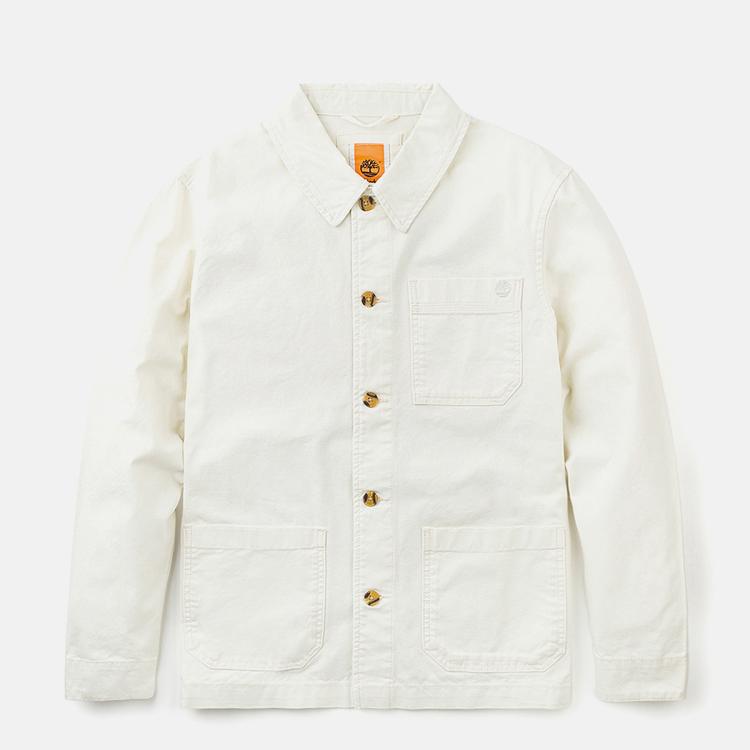 Timberland 添柏岚官方男装工装夹克24新款户外休闲口袋|a425f In White