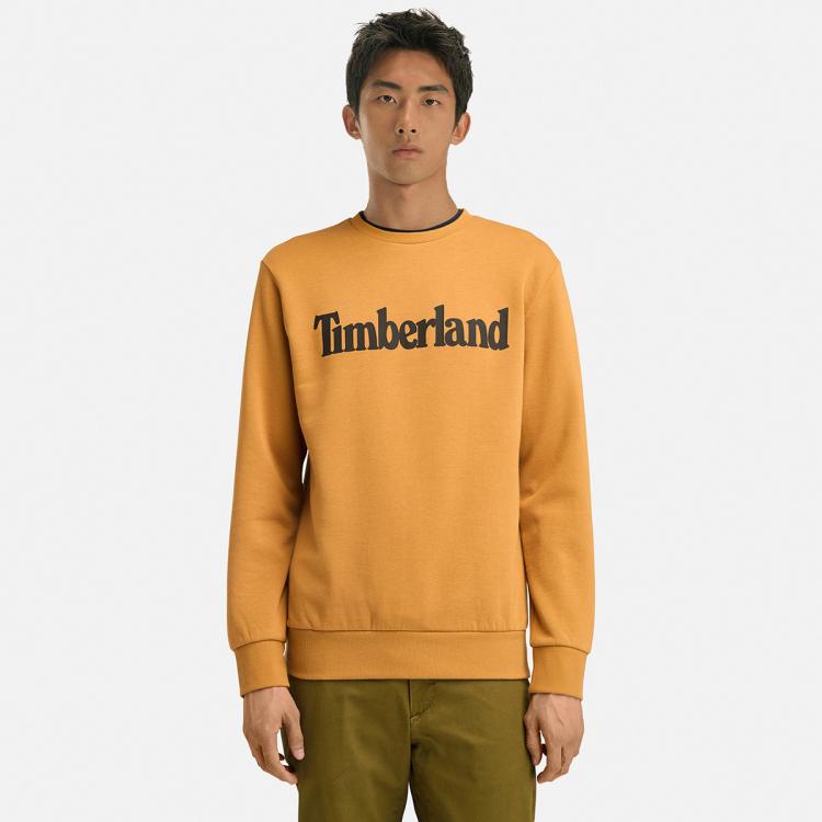 Timberland 添柏岚官方男款套头卫衣24秋新款户外休闲毛圈布|a4455 In Orange