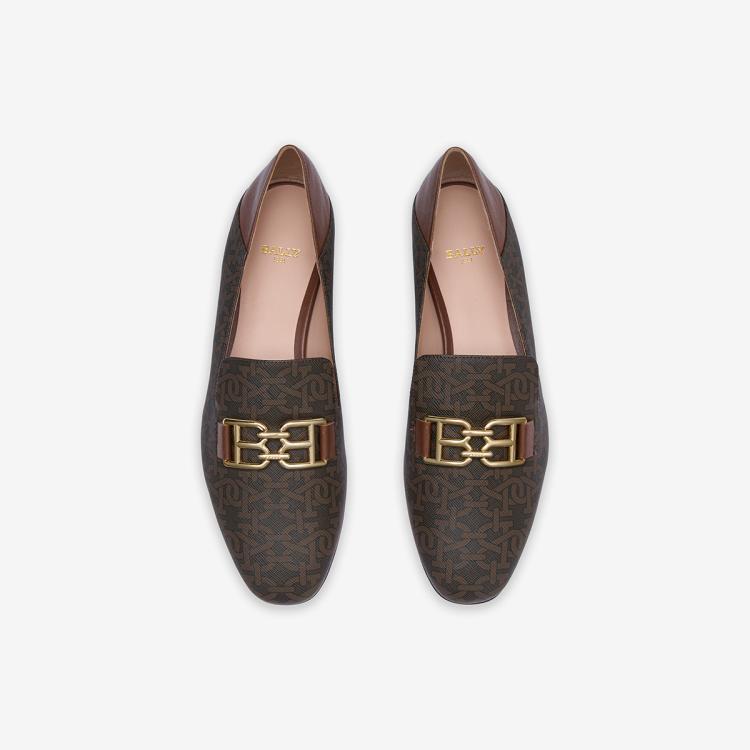 BALLY BALLY 巴利女鞋棕色老花日常休闲百搭女单鞋6239516