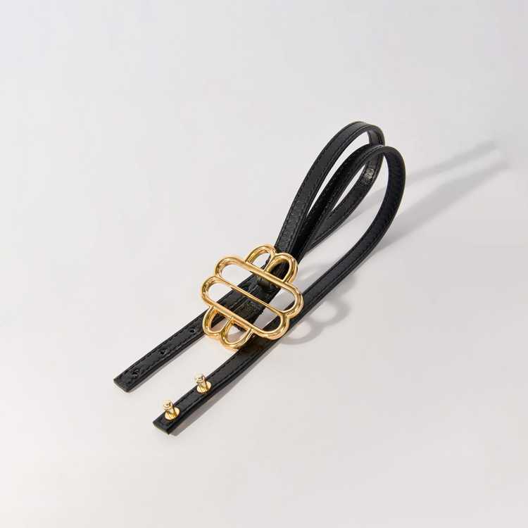 MAJE Ů��ʱ����Ҷ���οۺ�ɫϸ����Ƥ�����������Ʒ 284Ԫ